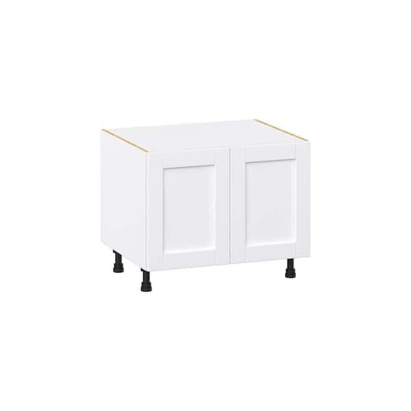 Milton 30 in. W x 24 in. D x 34.5 in. H Assembled Shaker Apron Front Sink Base Kitchen Cabinet in Bright White