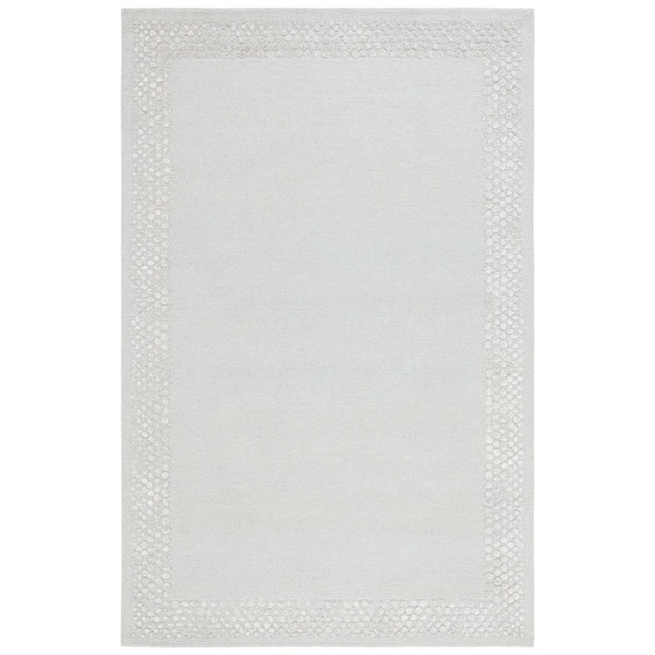 SAFAVIEH Glamour 8 ft. x 10 ft. Light Gray High-Low Border Area Rug