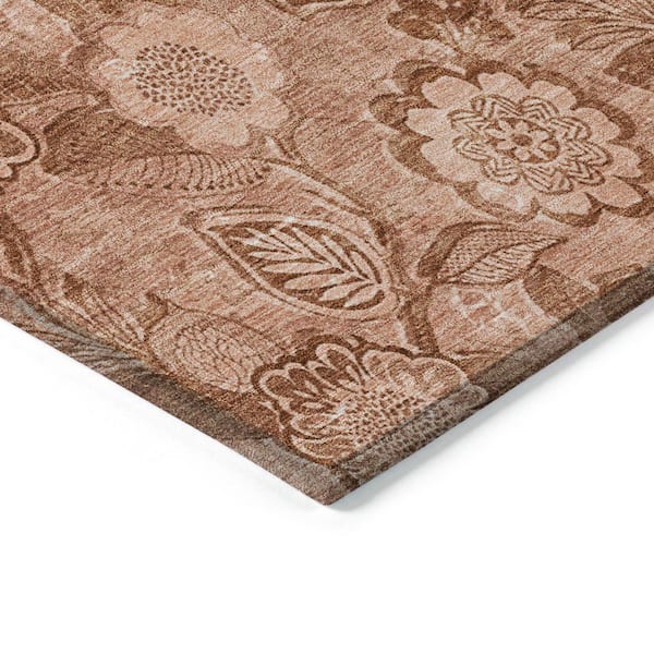 Chantille Machine Washable Indoor/Outdoor Abstract ACN1939 Terracotta 8 ft. x 10 ft. Area Rug