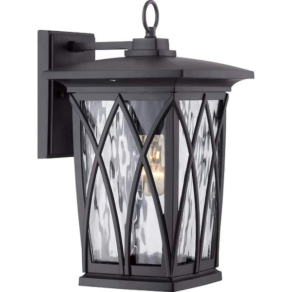Quoizel Grover 1-Light Black Outdoor Wall Lantern Sconce