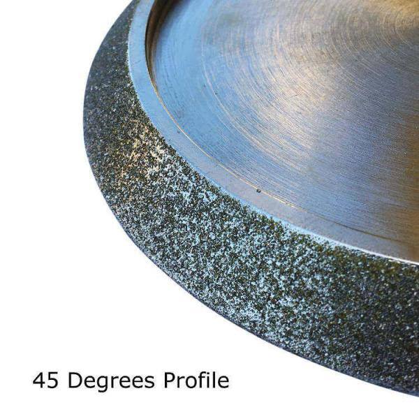7” x 1/2” Electroplated Profile Wheel for Granite 45 Degree Bevel Shape E 