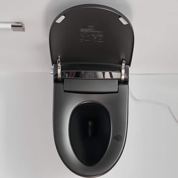 LORDEAR Smart Bidet Toilet with Digital Display, Dual Flush, Matte Black