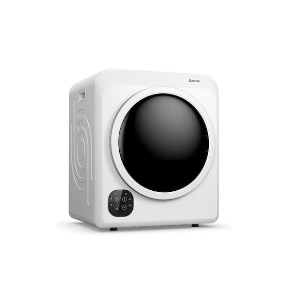 3.22 cu. ft. Vented Stainless Steel Laundry Tumble Electric Dryer Machine in White with Steel Tub