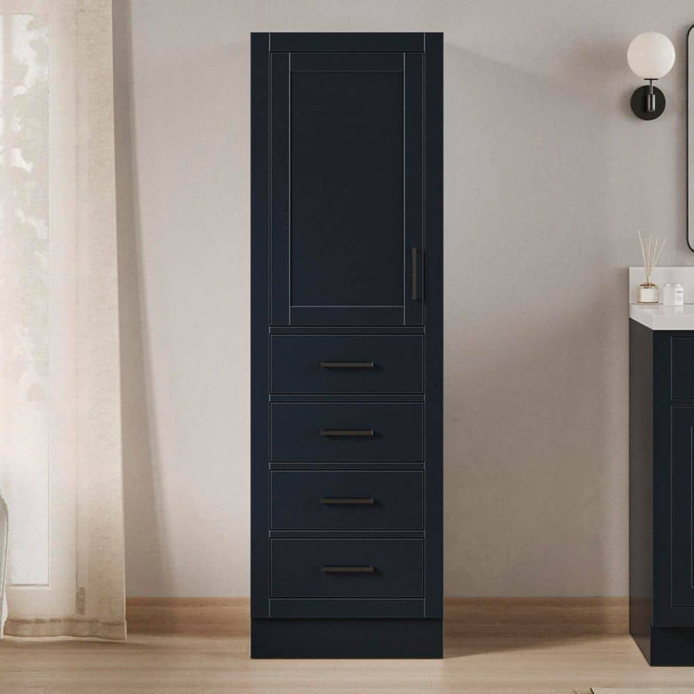 ARIEL Hepburn 20 in. W x 16 in. D x 65 in. H Midnight Blue Freestanding ...