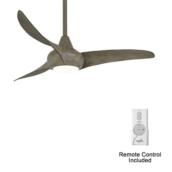 MINKA-AIRE Light Wave 44 in. LED Indoor Driftwood Ceiling Fan with Light and Remote Control