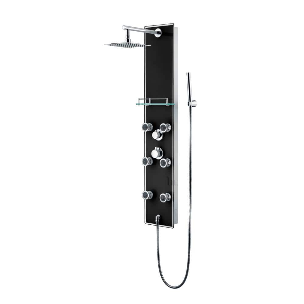 LUXIER 51 in. 6-Jet Full Body Shower System Panel with Adjustable ...