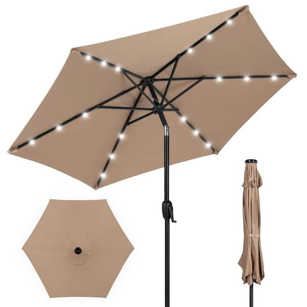 best 7.5 patio umbrella Choice Products 7.5ft Solar LED Lighted Umbrella, Table Market Umbrella with Tilt and Crank, Outdoor Umbrella for Garden, Deck, Backyard, Pool and Beach Add a touch of resort Best Choice Products 7.5ft Outdoor