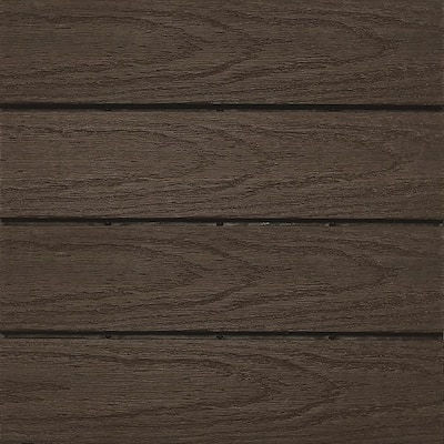 UltraShield Naturale 1 ft. x 1 ft. Quick Deck Outdoor Composite Deck Tile in Spanish Walnut (10 sq. ft. per Box)