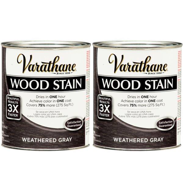Varathane 1 Qt. Weathered Gray Wood Stain (2-Pack)-DISCONTINUED