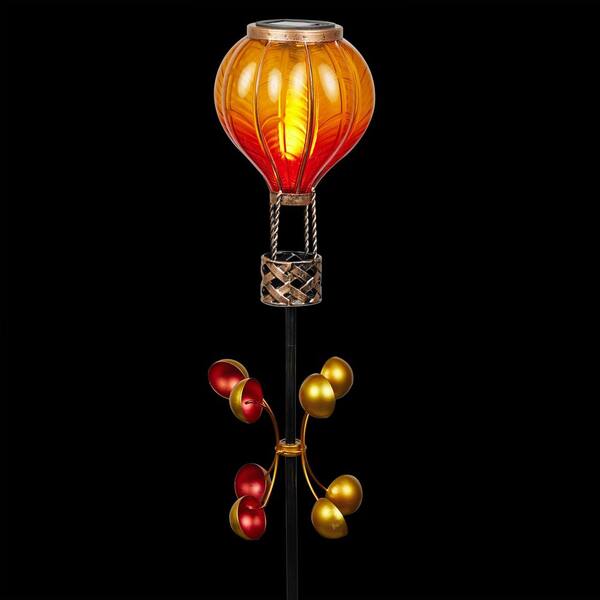 Alpine Corporation Solar Yellow Hot Air Balloon Spinning Garden