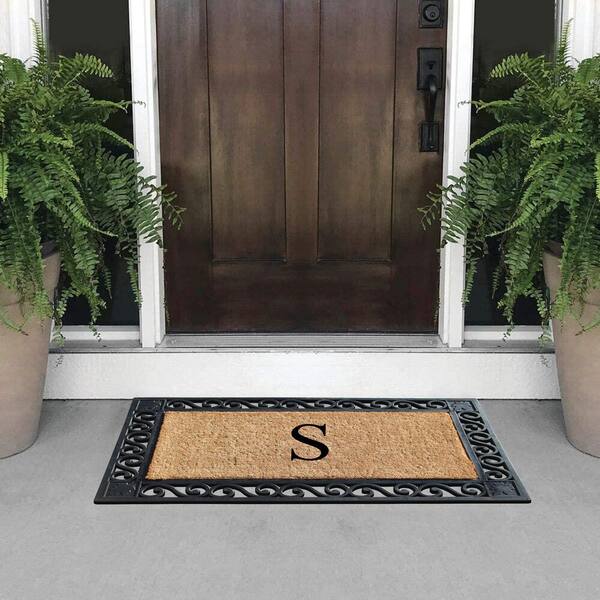 Entrance Door Mat, Durable Large Non-Slip Welcome Doormat, Indoor Outdoor  for Front Door, Bronze - 23X38