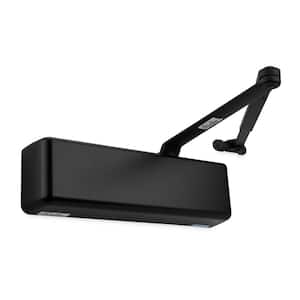 Commercial Full Cover Grade 1-Door Closer in Black with Adjustable Spring Tension - Sizes 2-6