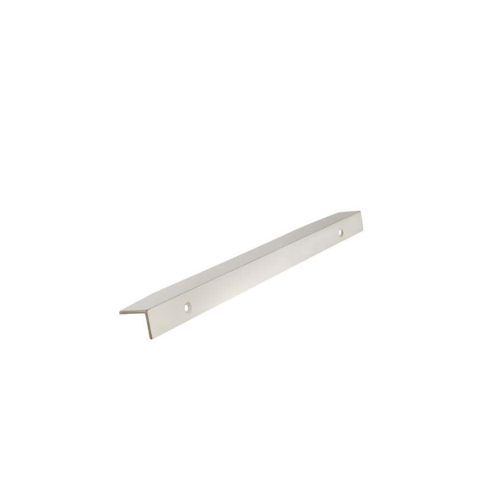 Polished Nickel Modern Cabinet Edge Pull with Mounting Hardware