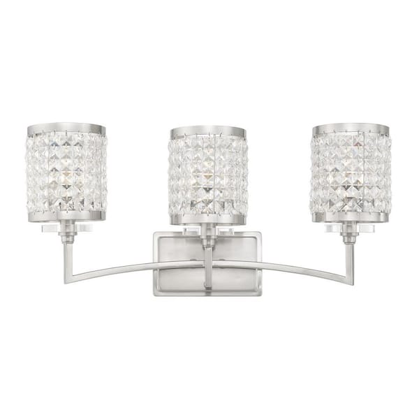 Grammercy 3 Light Brushed Nickel Bath Vanity