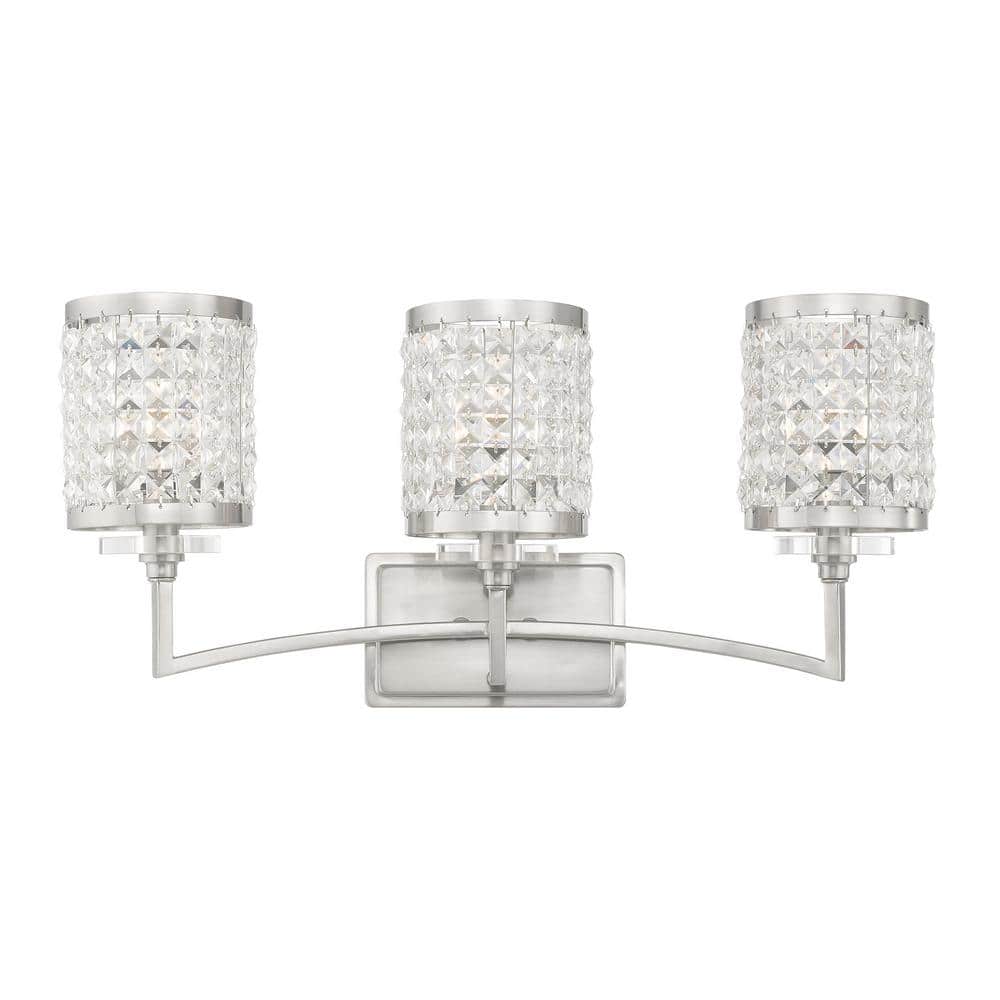 Grammercy 3 Light Brushed Nickel Bath Vanity