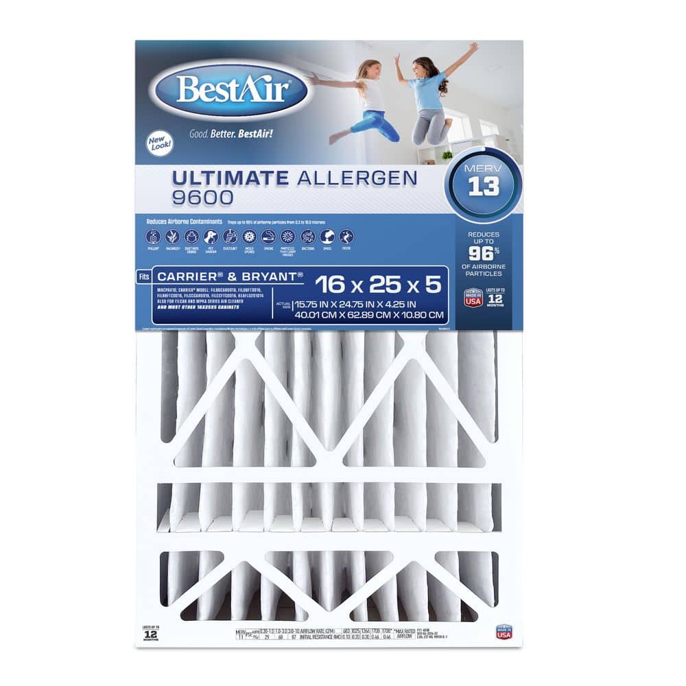 BestAir 16 in. W x 25 in. H x 5 in. D Air Cleaner Filter FPR 10
