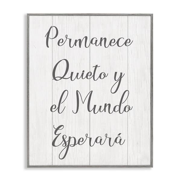 Stupell Industries Remain in Stillness by Lil' Rue Gray Framed Typography Giclee Art Print 14 in. x 11 in.