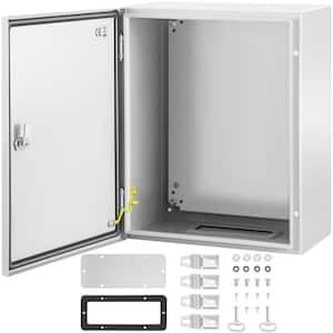 Electrical Enclosure 20 in. x 16 in. x 10 in. NEMA 4X Cabon Steel Outdoor Electrical Junction Box With Mounting Plate