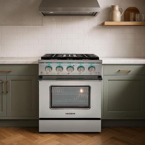 VEZENI Reminiscia Plus 30 in. 4 Italian Aluminum Burners