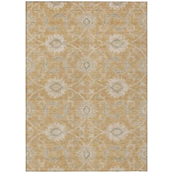 Chantille Machine Washable Indoor/Outdoor Abstract ACN3130 Wheat 8 ft. x 10 ft. Area Rug