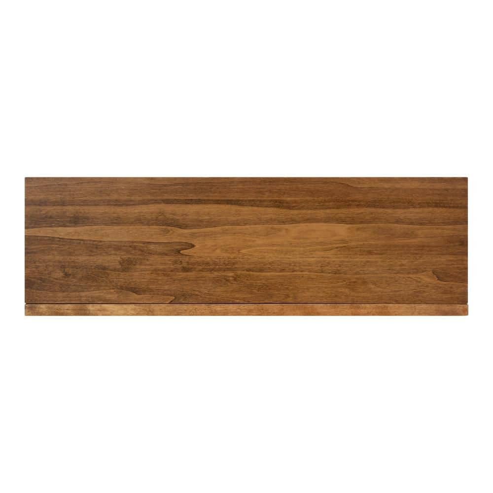 Rustic Brown and Black 3-Tier Floating Wood Wall Shelf