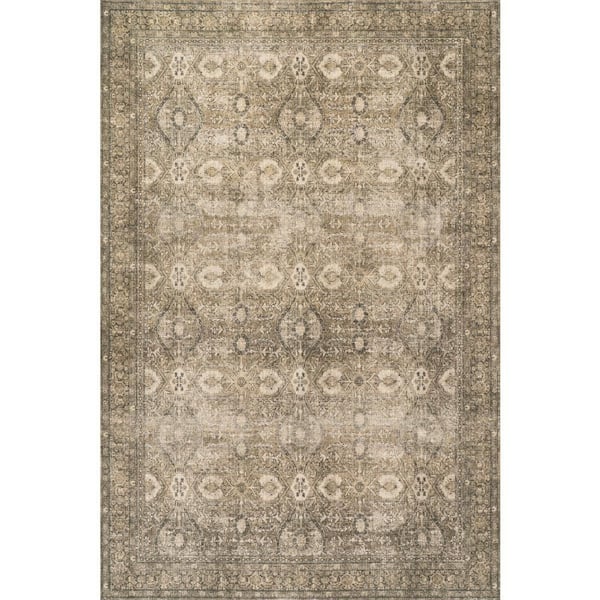 Chester Antiqued Jute-Blend Green 3 ft. x 5 ft. Indoor Area Rug