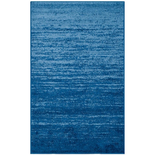 SAFAVIEH Adirondack Light Blue/Dark Blue Doormat 3 ft. x 5 ft. Solid Area Rug