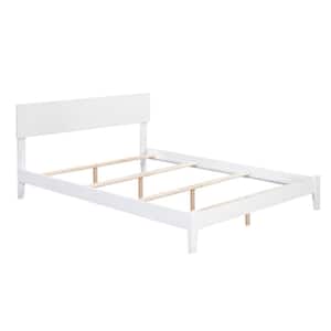 AFI Orlando Full Platform Bed with Flat Panel Foot Board and Full Size ...