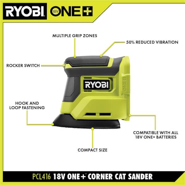 Ryobi one corner sander sale