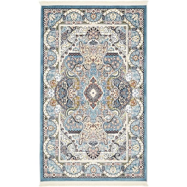 Unique Loom Narenj Glasgow Blue 3' 0 x 5' 0 Area Rug