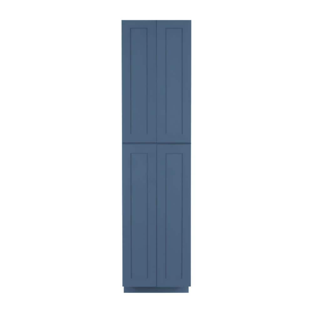 Lancaster Blue Plywood Shaker Stock Assembled Tall Pantry Kitchen Cabinet 24 in. W x 84 in. D H x 27 in. D price history on PriceWatchPro