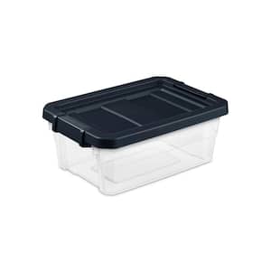 IRIS USA 4 Pack Large Heavy-Duty Storage Plastic Bin Tote Container,  Durable Lid, Black/Gray, 4 Units - Fry's Food Stores