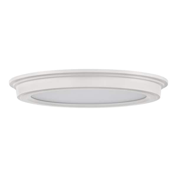 Grøn Konsulat Fejl Commercial Electric 7 in. White Selectable LED Round Flush Mount, Low  Profile Ceiling Light (2-Pack) JJU3011LS-4/WHT - The Home Depot