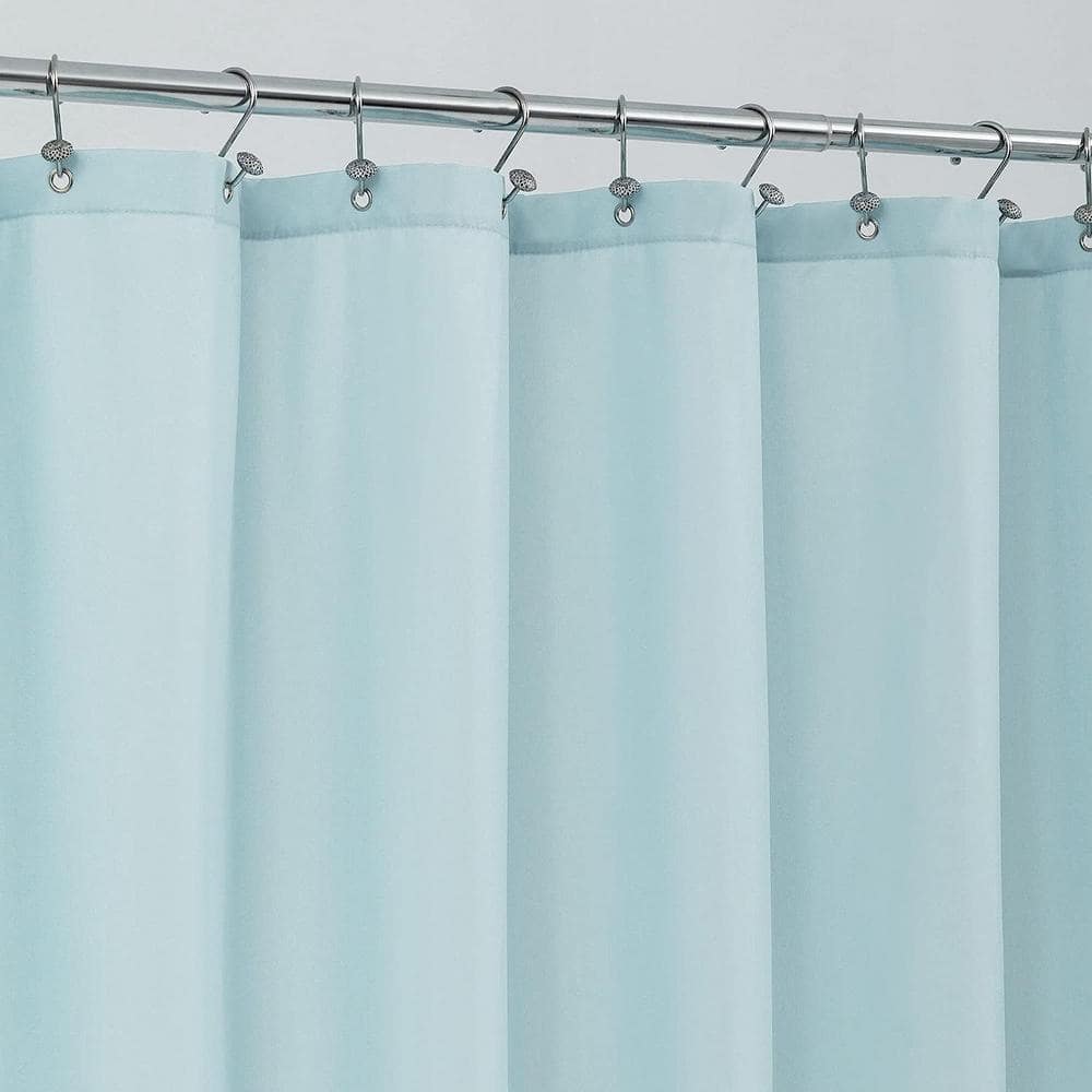 36 in. W x 72 in. L Waterproof Fabric Shower Curtain in Blue