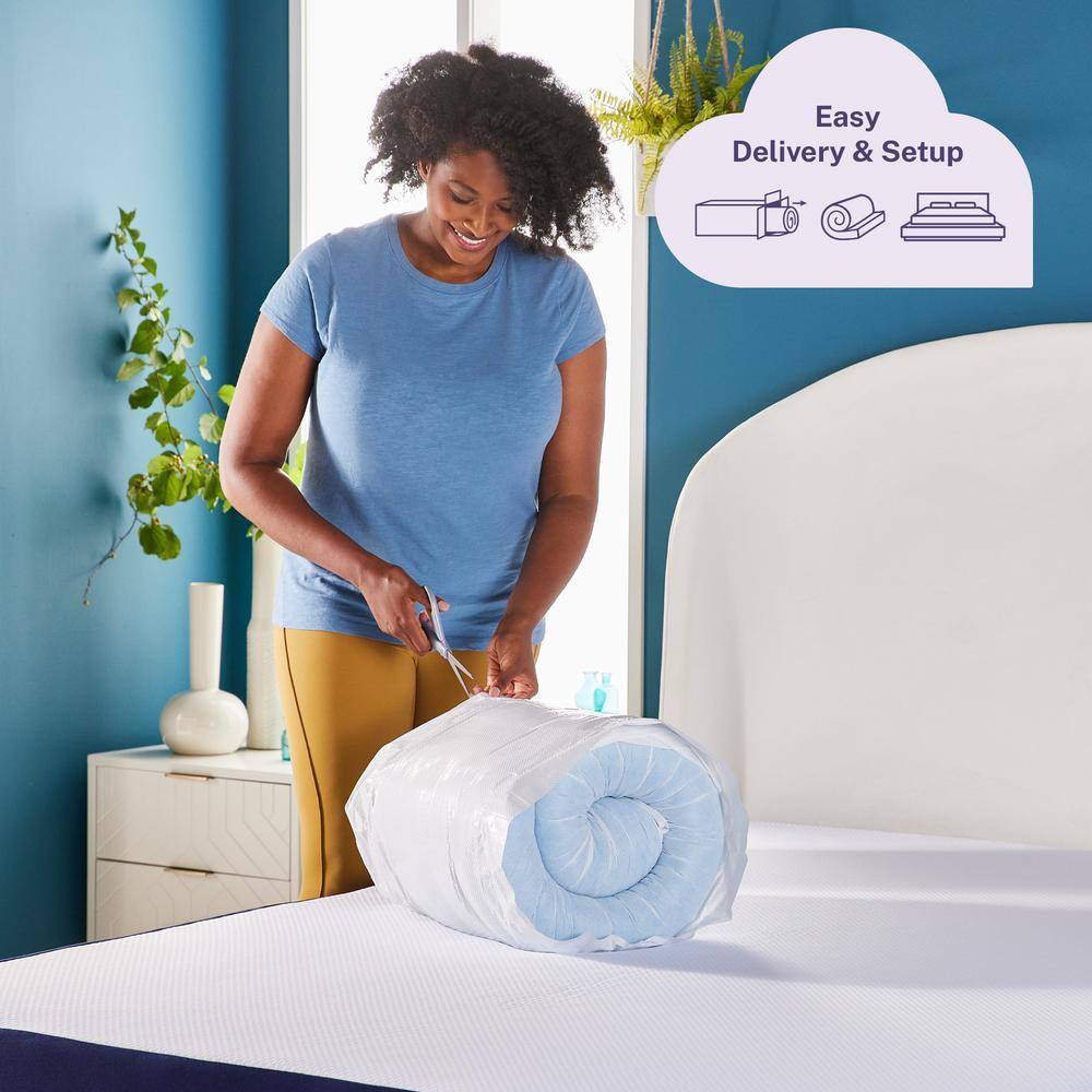 King Size White Gel Memory Foam Mattress Topper
