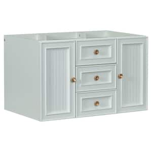 29.30 in. W x 17.90 in. D x 18.00 in. H Wall Mounted Bath Vanity Cabinet without Top in Green Unassembled