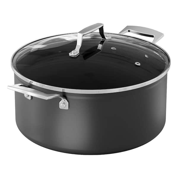 8 qt. 8 qt. Nonstick Stock Pot Stainless Steel Burnt Finish Oven Safe to 700°F Induction Compatible