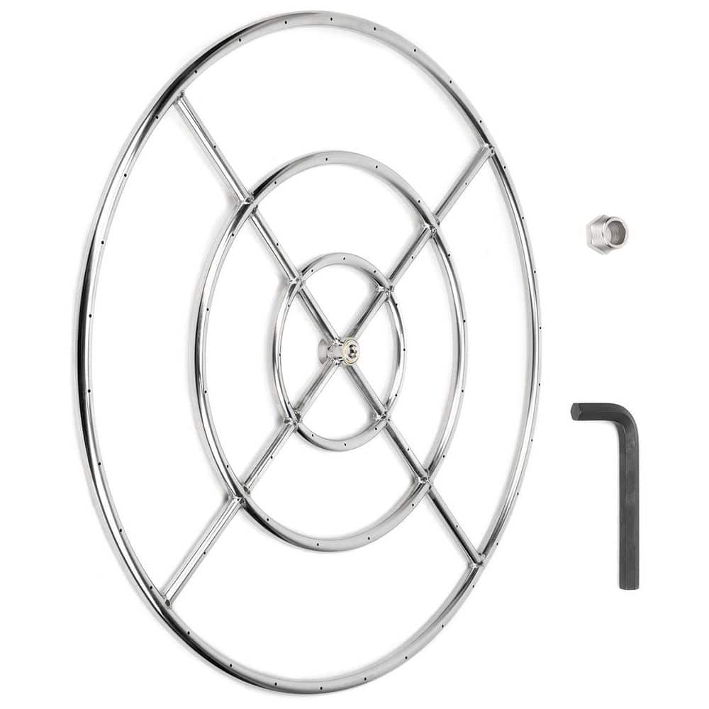 Tosulte 30 in. stainless Steel Fire Ring Burner for Fire Pits and