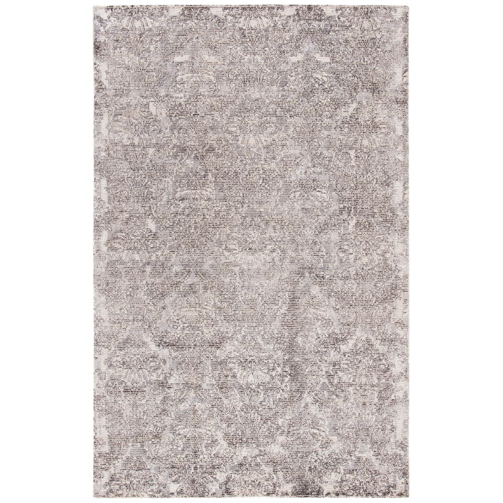 Mirage 6 ft. x 9 ft. Silver/Ivory Distressed Ornate Area Rug price history on PriceWatchPro