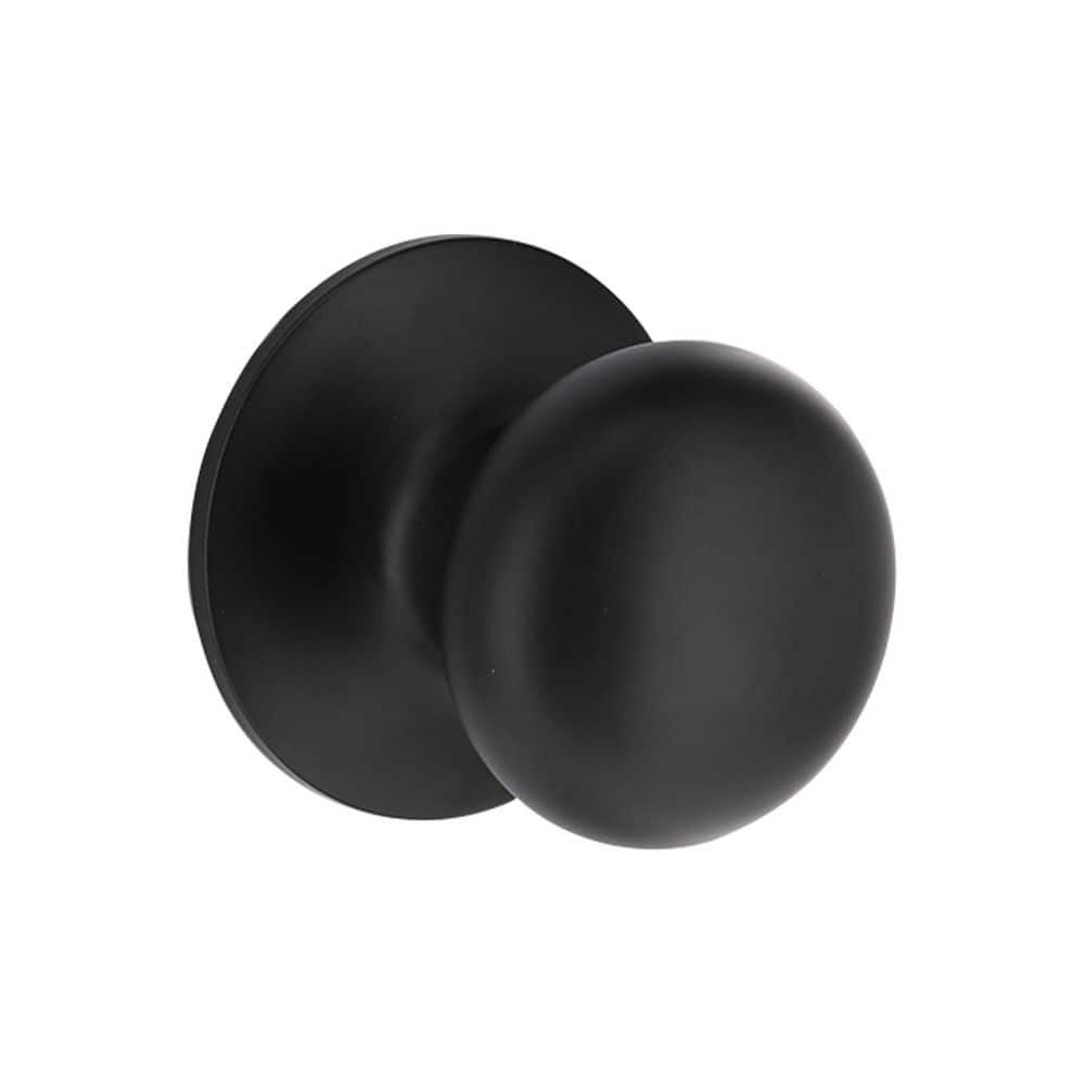Round Matte Black Hall/Closet Door Knob
