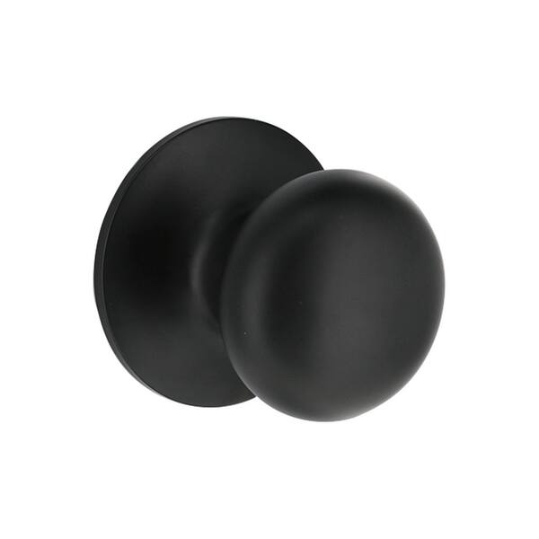 Defiant Round Matte Black Hall/Closet Door Knob 32TFX930B - The Home Depot