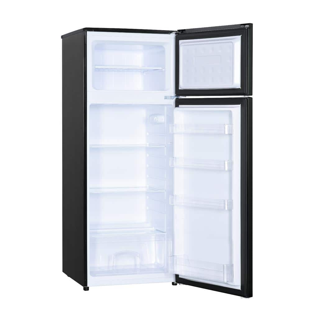 7.3 cu. ft. 2-Door Mini Fridge in Black with Freezer