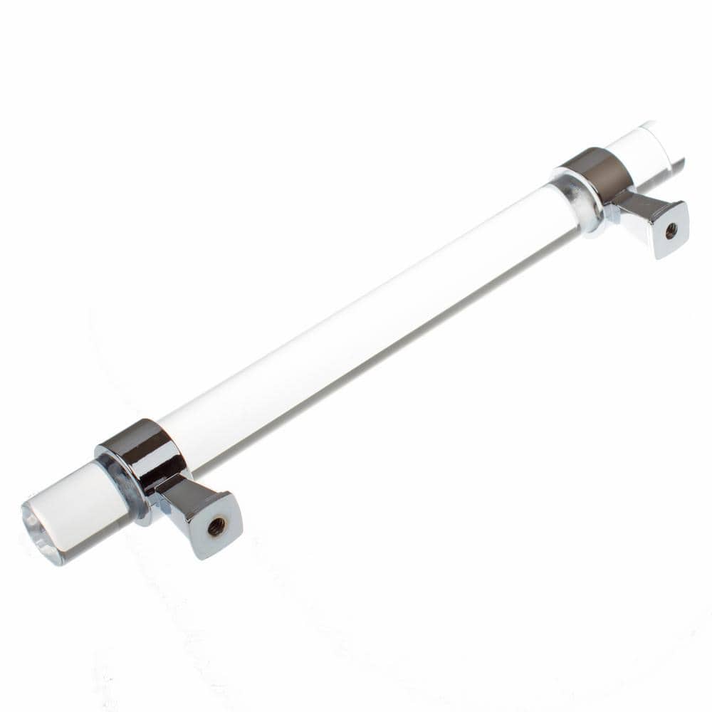 6-Inch Polished Chrome Acrylic Bar Pull with Mounting Hardware