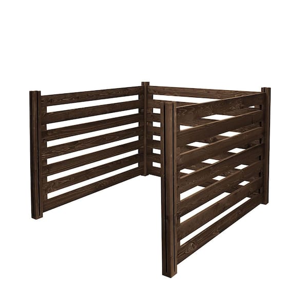 Outdoor Privacy Fence Panels 36 Wood Garden Fence for Air Conditioner, Trash Can, Pool Equipment, Composter Bin, Brown