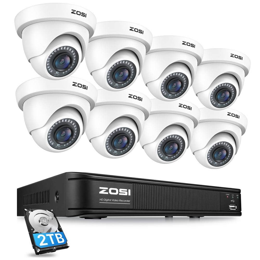 8-Channel 5MP-Lite 2TB DVR Security Camera System with 8 1080p Outdoor Wired Cameras, Surveillance System price history on PriceWatchPro