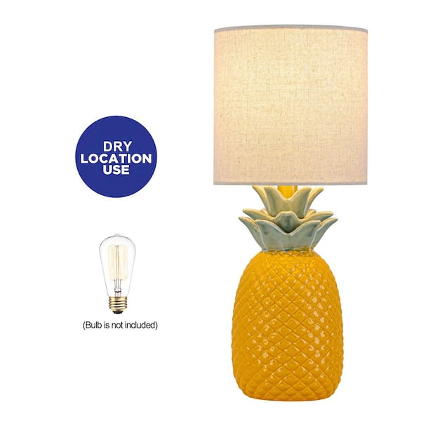 Gilbert portable lamp N.Y.　パイナップル C Cattleya 16.25 in. Pineapple Ceramic Table Lamp with Linen Shade