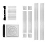 3/4 in. x 5-1/4 in. x 6 ft. MDF Fluted Window Casing Moulding Set