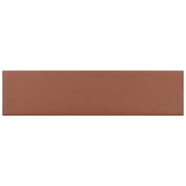 Arte 1.97 in. x 7.87 in. Red Ceramic Matte Wall and Floor Tile (45 Cases/243 sq. ft./Pallet)
