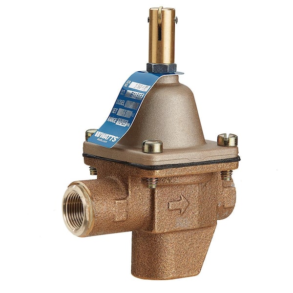 1/2 in. Bronze High Capacity Feed Water Pressure Regulator, NPT Threaded  Inlet