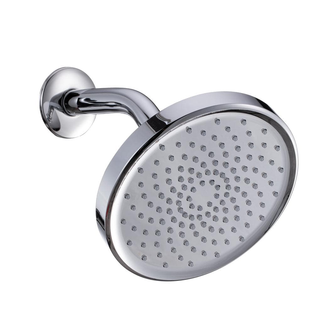 1-Spray Pattern 6 in. Wall Mount Fixed Shower Head with 2.5 GPM and Shower 